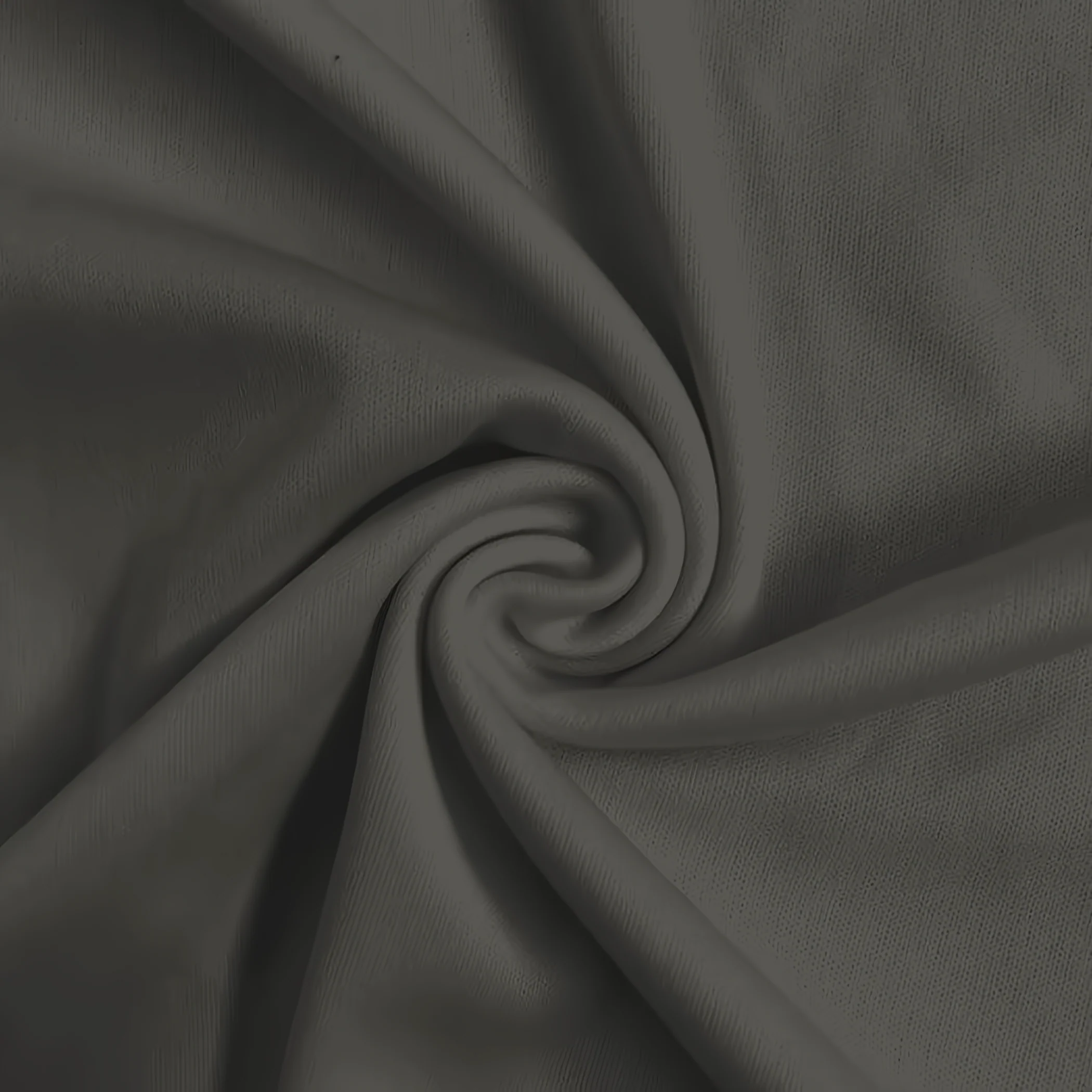 Solid Polyester Interlock Knit Fabric / Charcoal / Sold By The Yard