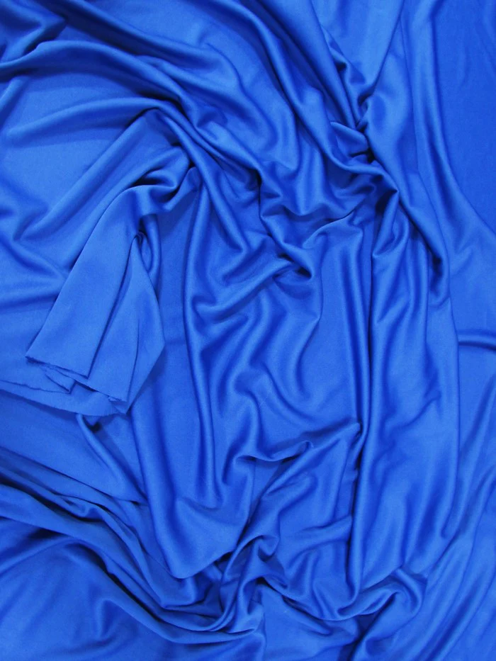 Solid Polyester Interlock Knit Fabric / White / Sold By The Yard - Image 2