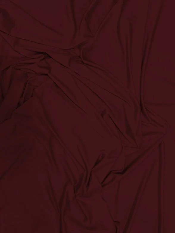Solid Stretch Spandex Costume Nylon Fabric / Burgundy / Sold By The Yard
