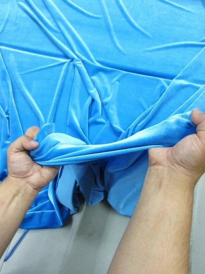 Stretch Velvet Velour Spandex 360 Grams Costume Fabric / Dark Yellow / Sold By The Yard - Image 5