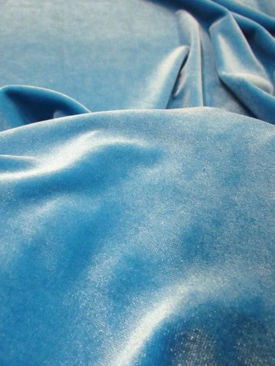 Stretch Velvet Velour Spandex 360 Grams Costume Fabric / Navy Blue / Sold By The Yard - Image 2