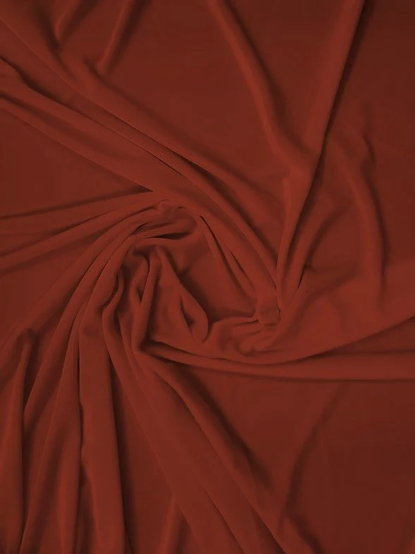 Stretch Velvet Velour Spandex 360 Grams Costume Fabric / Rust / Sold By The Yard