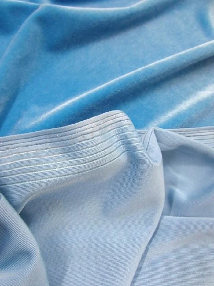 Stretch Velvet Velour Spandex 360 Grams Costume Fabric / Silver / Sold By The Yard - Image 4