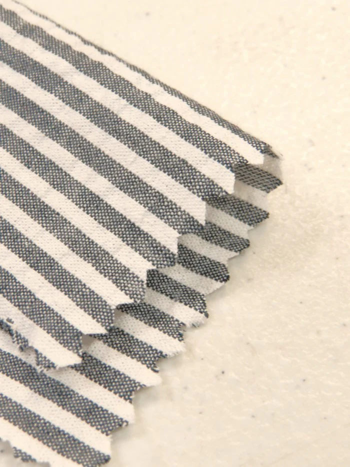 Striped 1/8th" Seersucker Cotton Fabric - Image 6