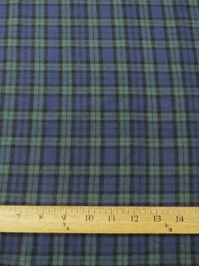 Tartan Plaid Uniform Apparel Flannel Fabric / Green/Purple - Image 3