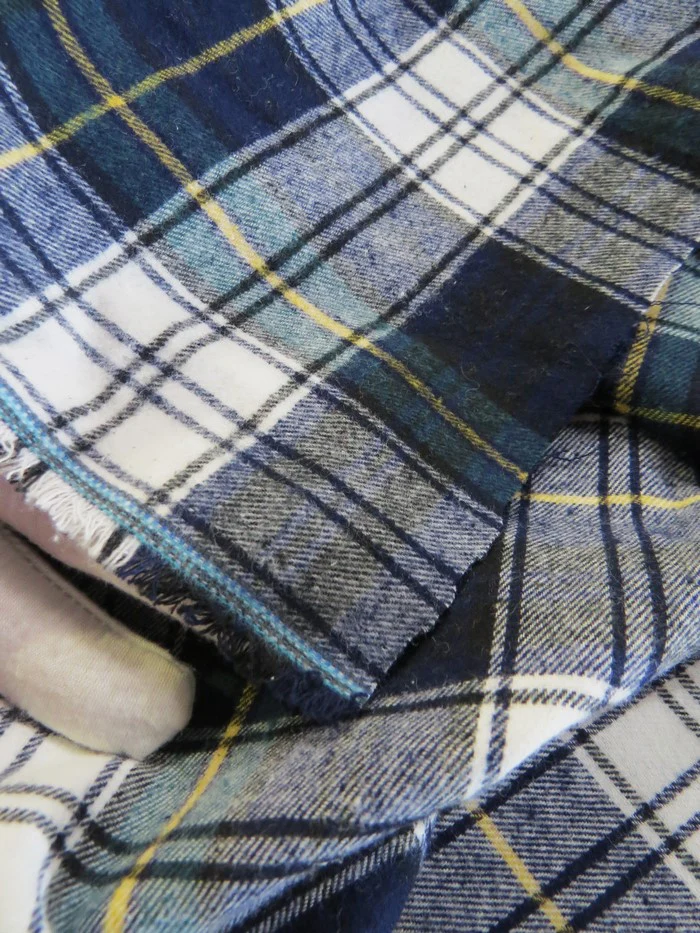Tartan Plaid Uniform Apparel Flannel Fabric / Mini Buffalo Purple/Black / Sold By The Yard - Image 5