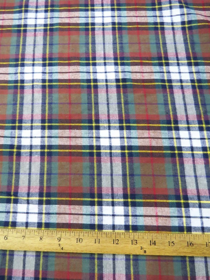 Tartan Plaid Uniform Apparel Flannel Fabric / Red/Blue - Image 3