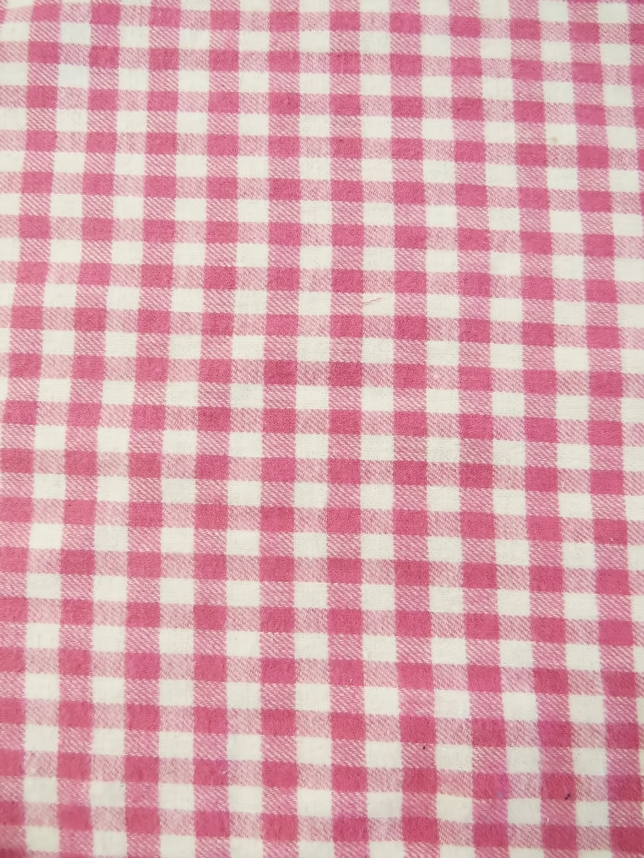 Tartan Plaid Uniform Apparel Flannel Fabric / White/Pink / Sold By The Yard