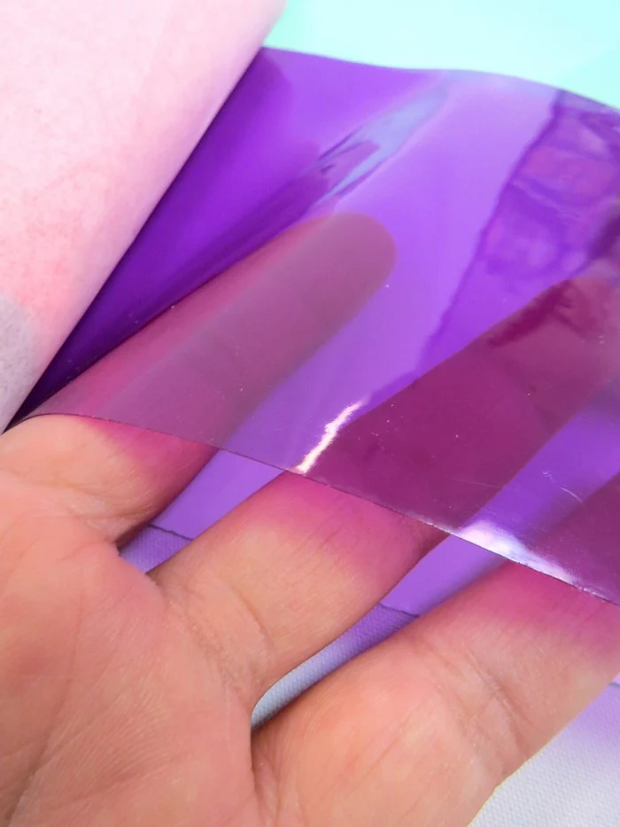 Tinted Plastic Vinyl Fabric / Purple (12 Gauge) / By The Roll - 60 Yards - Image 2