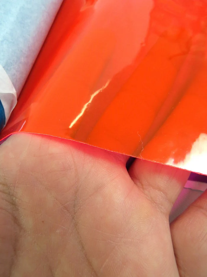 Red (12 Gauge) Tinted Plastic Vinyl Fabric / Sold By The Yard - Image 2