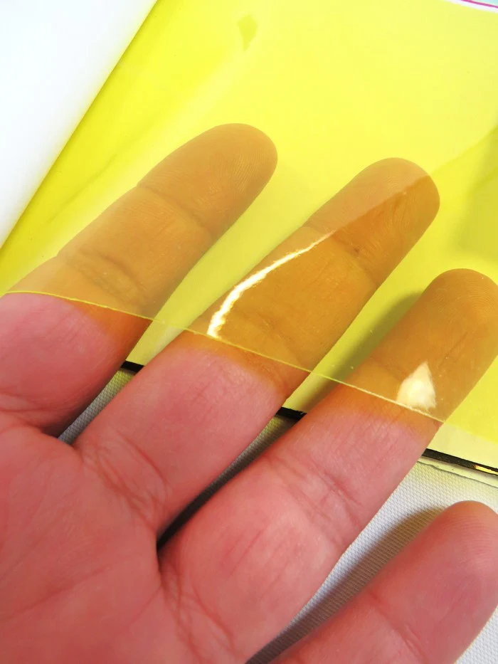 Tinted Plastic Vinyl Fabric / Yellow (12 Gauge) / By The Roll - 60 Yards - Image 2