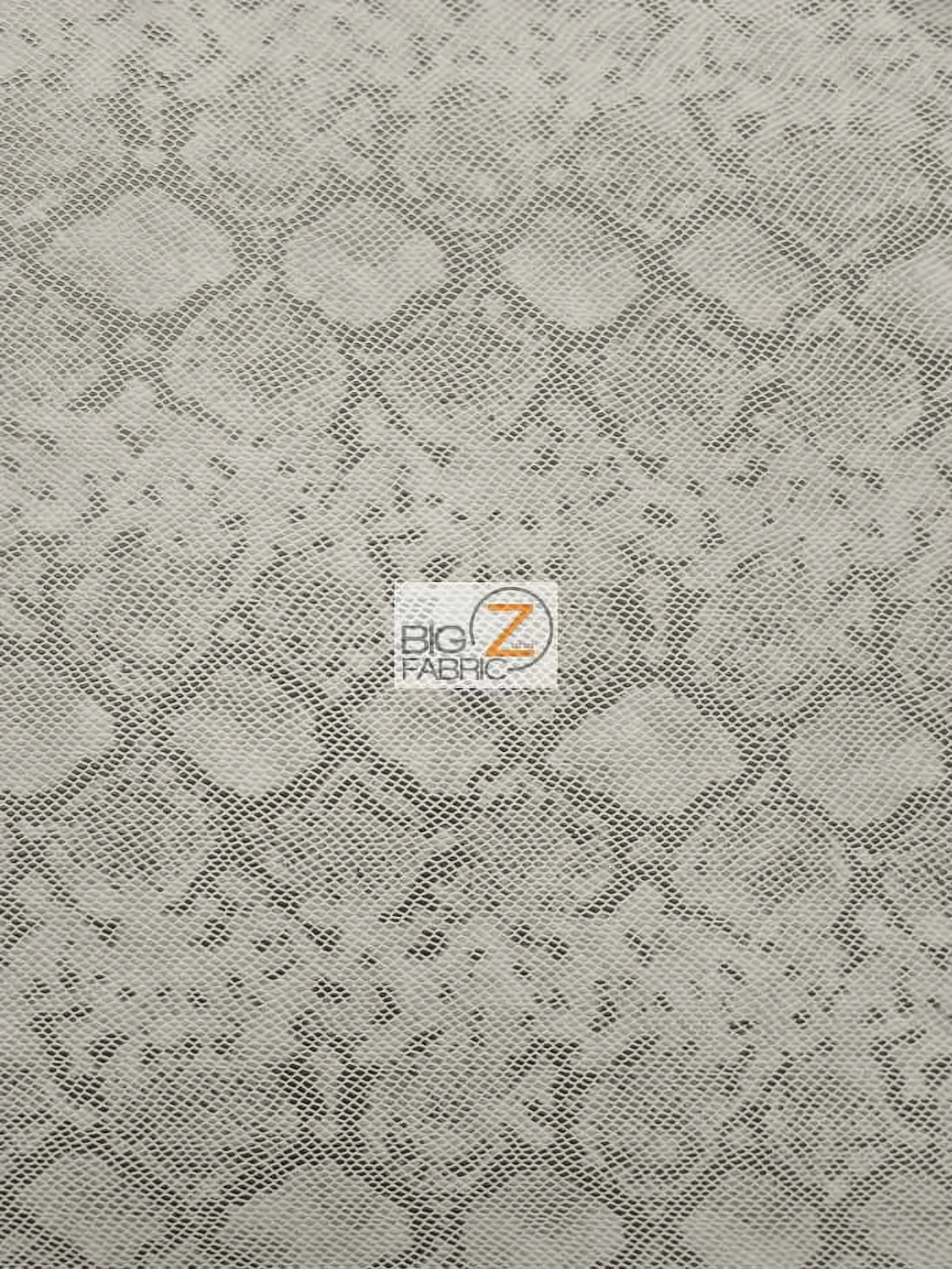 Liquid Silver Tropic Sopythana Python Snake Vinyl Fabric / Sold By The Yard Closeout!!!