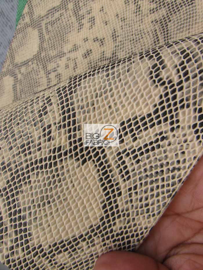Liquid Silver Tropic Sopythana Python Snake Vinyl Fabric / Sold By The Yard Closeout!!! - Image 3