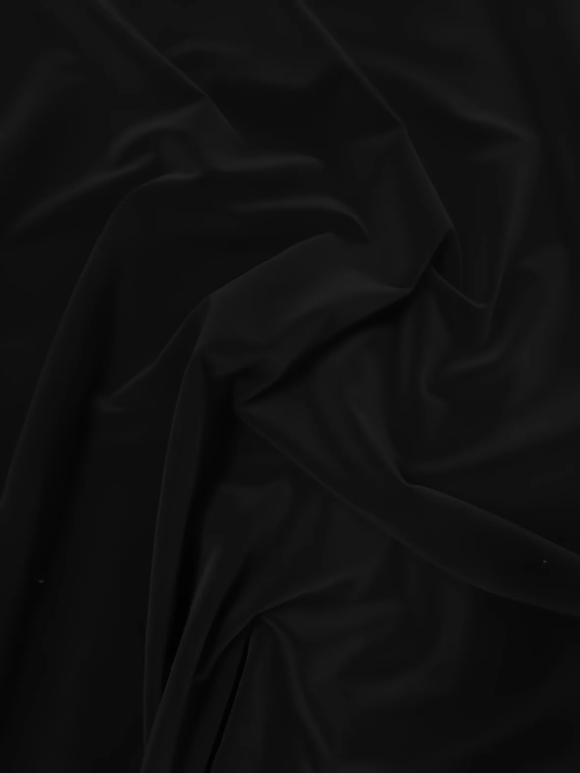 Upholstery Grade Solid Flocking Velvet Fabric / Black / Sold By The Yard (Second Quality Goods)