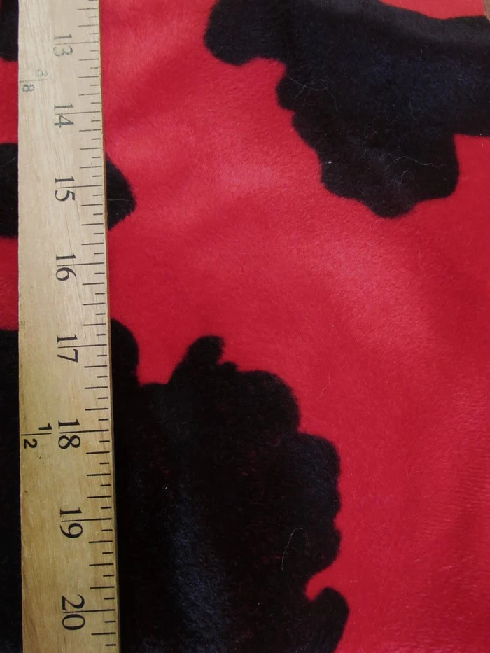 Purple/Black Velboa Cow Animal Short Pile Fabric / Sold By The Yard - Image 2