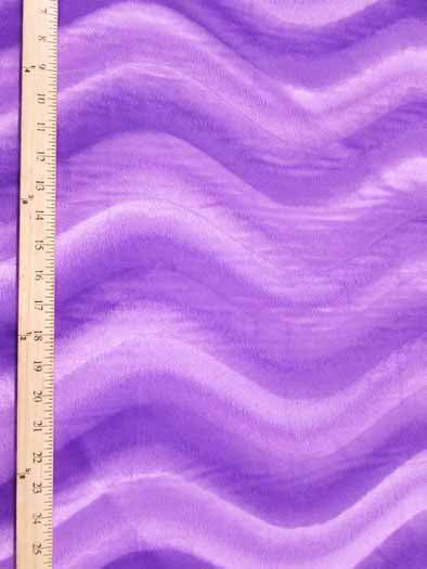 Purple Velboa Solid Wavy Short Pile Fabric / Sold By The Yard - Image 2
