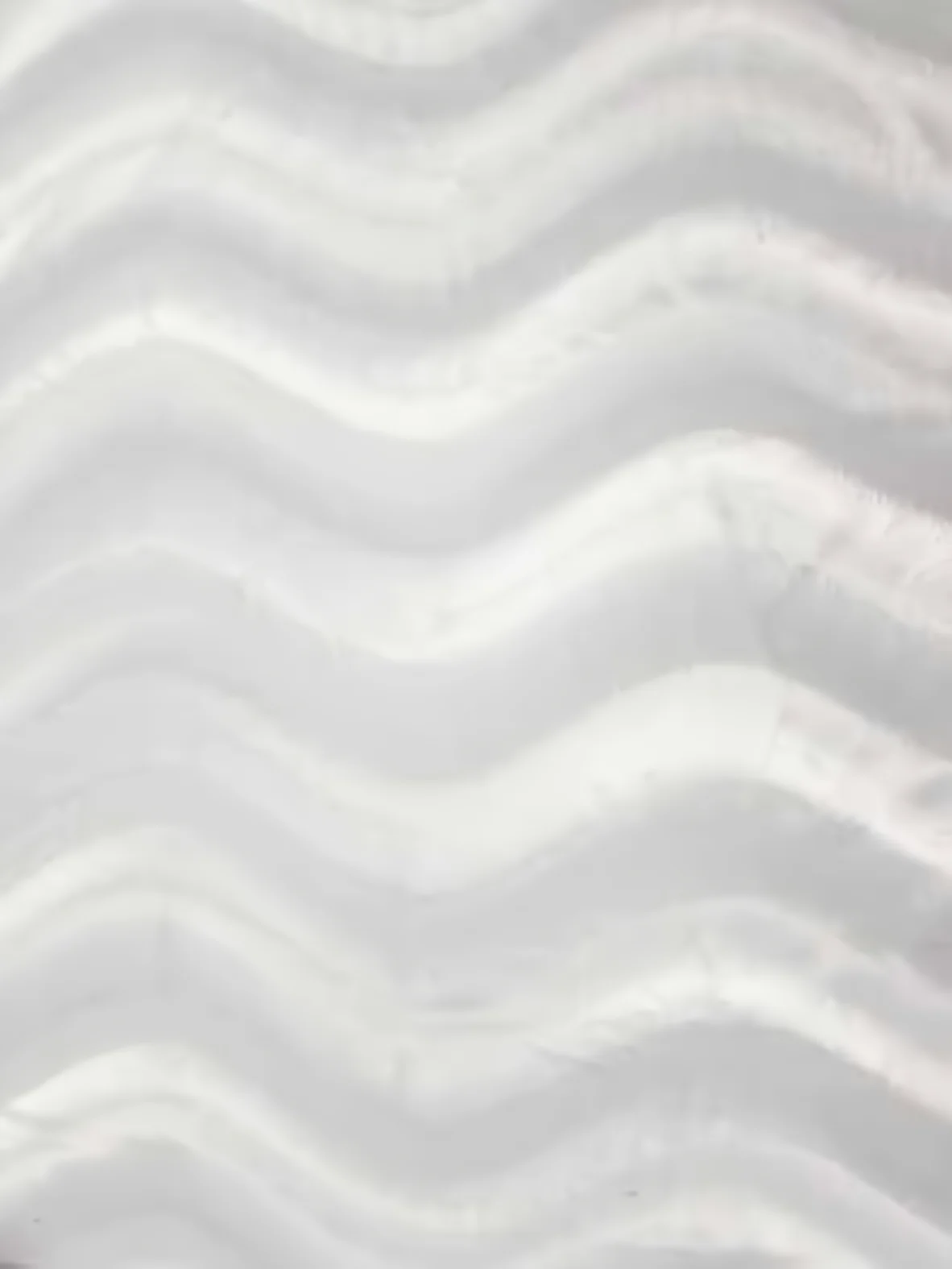 White Velboa Solid Wavy Short Pile Fabric / Sold By The Yard