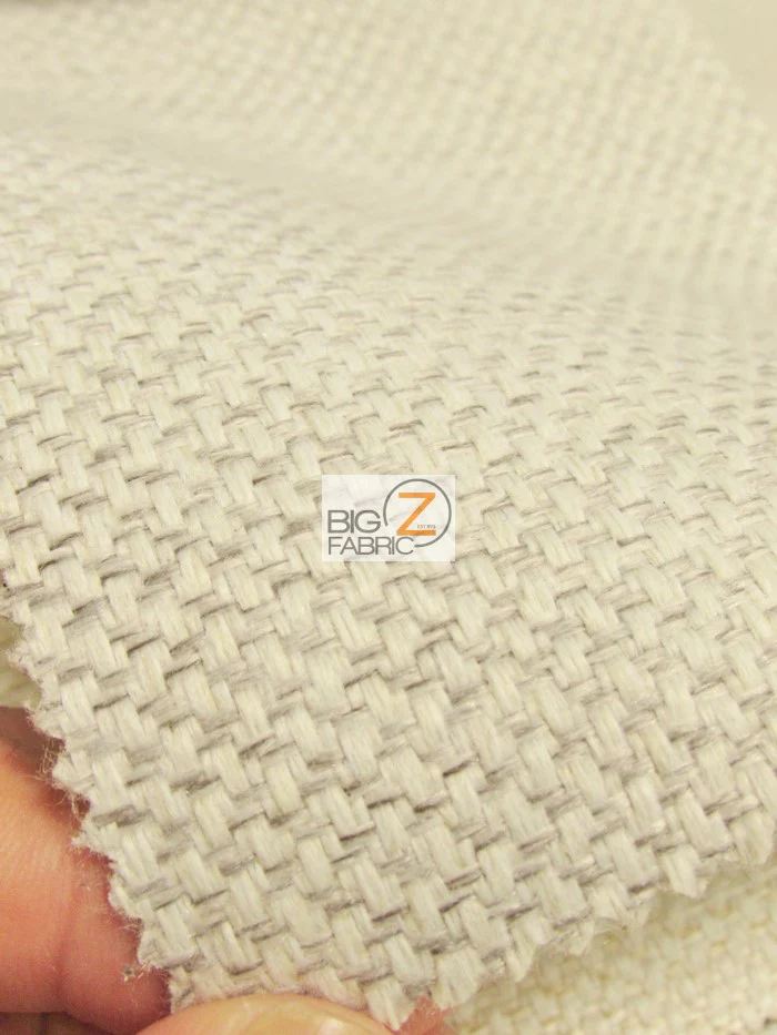 Vintage Lattice Textured Upholstery Fabric / Granite / Sold By The Yard - Image 3