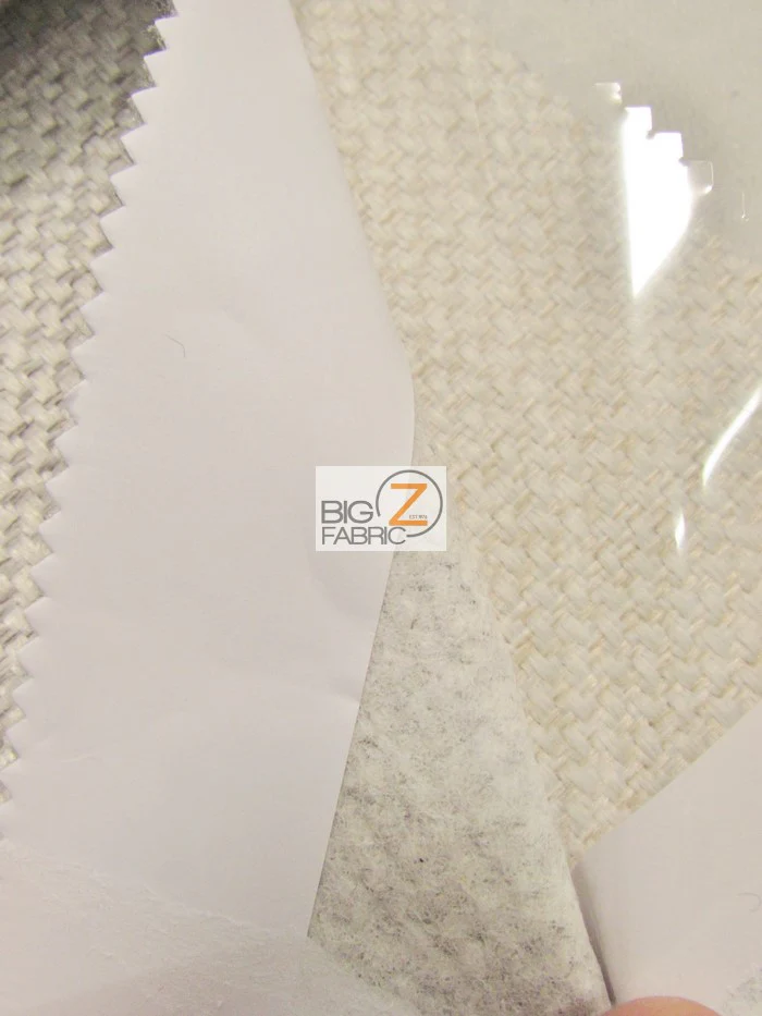 Vintage Lattice Textured Upholstery Fabric / Granite / Sold By The Yard - Image 4