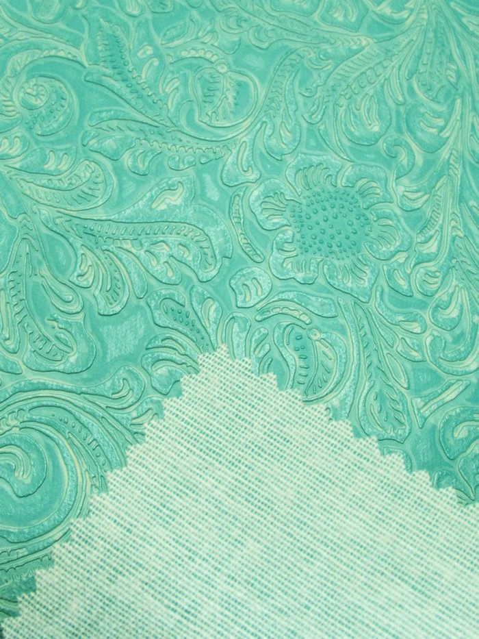 Copper Vintage Western Floral Pu Leather Fabric / Sold By The Yard - Image 5
