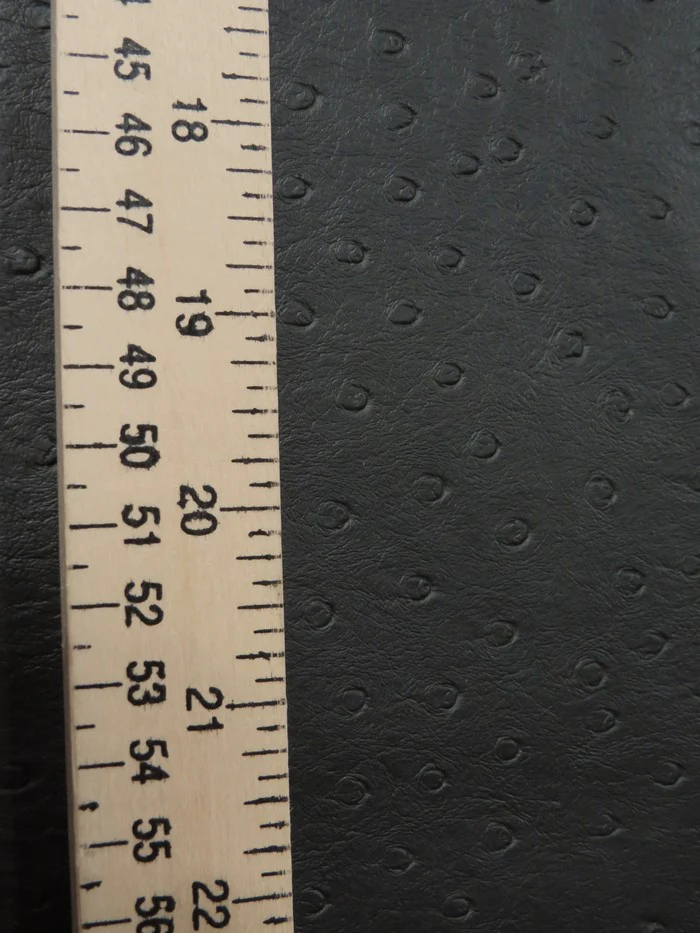 Black Vinyl Embossed Ostrich Fabric / Sold By The Yard Closeout!! - Image 2