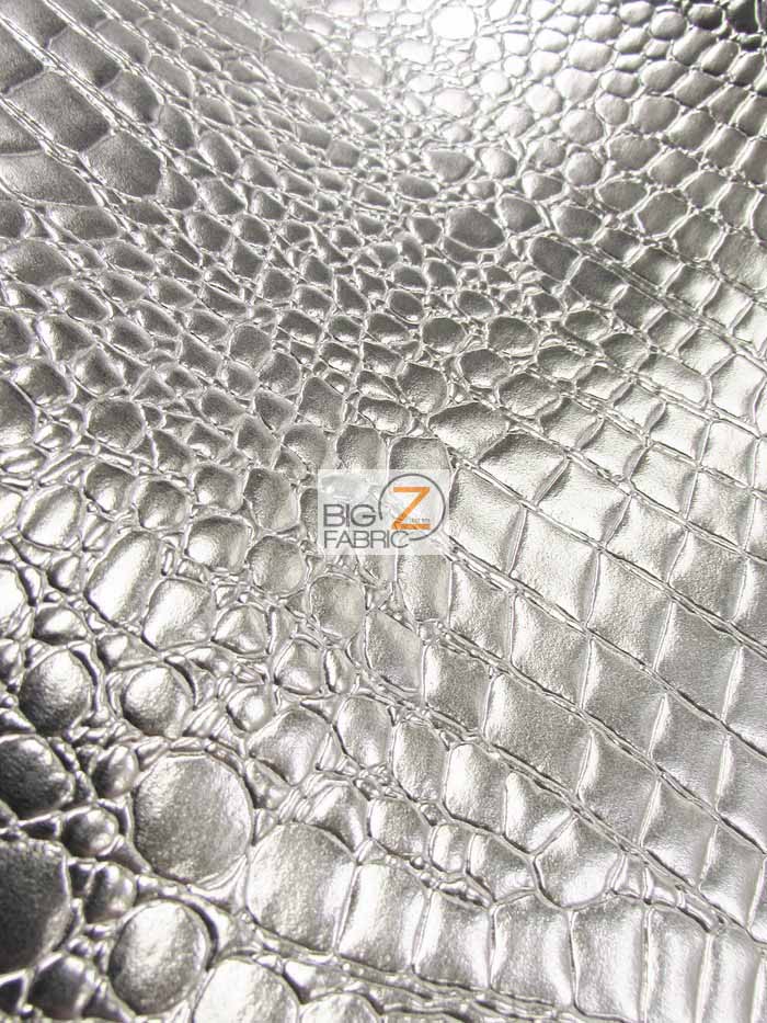 Vinyl Faux Fake Leather Pleather Embossed Shiny Alligator Fabric / Lime / By The Roll - 30 Yards - Image 5