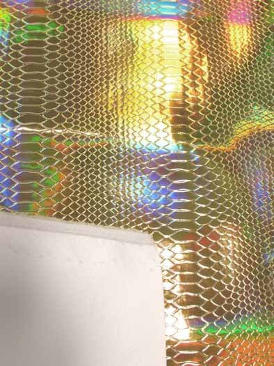 Viper Snake Holographic Embossed PVC Vinyl Fabric / Pink / Sold By The Yard - Image 6
