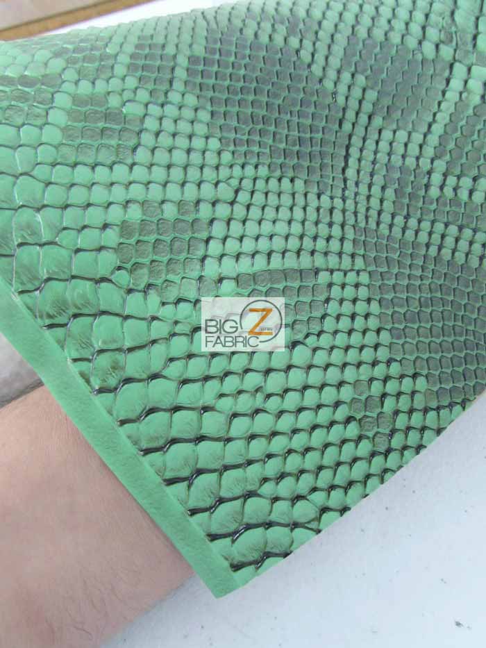 Viper Sopythana Embossed Snake Skin Vinyl Leather Fabric / Aquamarine Blue / By The Roll - 30 Yards - Image 3