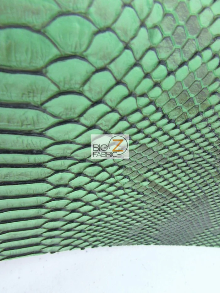 Viper Sopythana Embossed Snake Skin Vinyl Leather Fabric / Snow White / By The Roll - 30 Yards - Image 4
