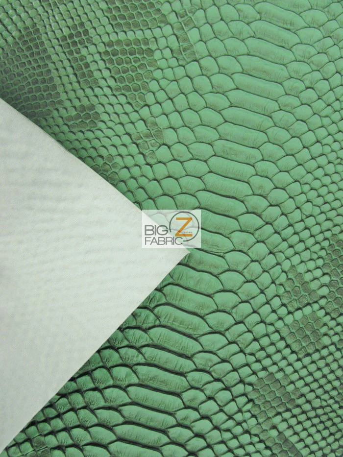 Viper Sopythana Embossed Snake Skin Vinyl Leather Fabric / Snow White / By The Roll - 30 Yards - Image 5