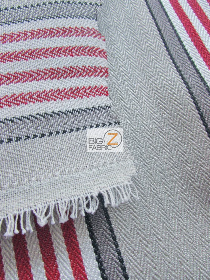 Viscose Pennington Stripe Upholstery Fabric / Fossil / Sold By The Yard - Image 3