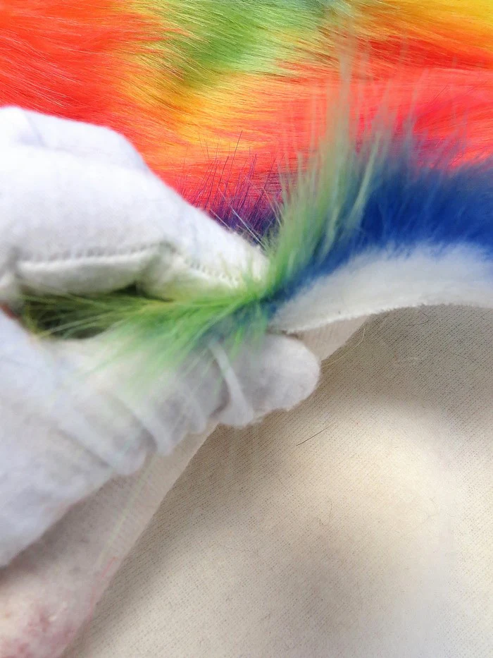 Wave Rainbow 2 Wave Rainbow Long Pile Faux Fur Fabric / Sold By The Yard - Image 7