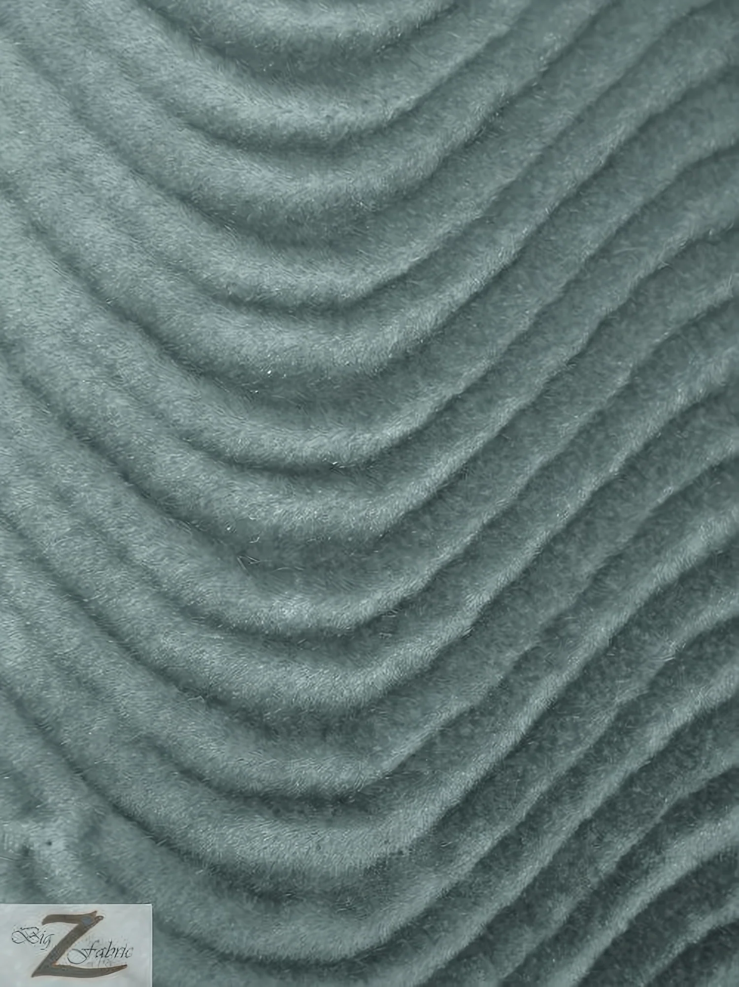 Wavy Swirl Flocking Velvet Upholstery Fabric / Silver / Sold By The Yard Closeout!!!