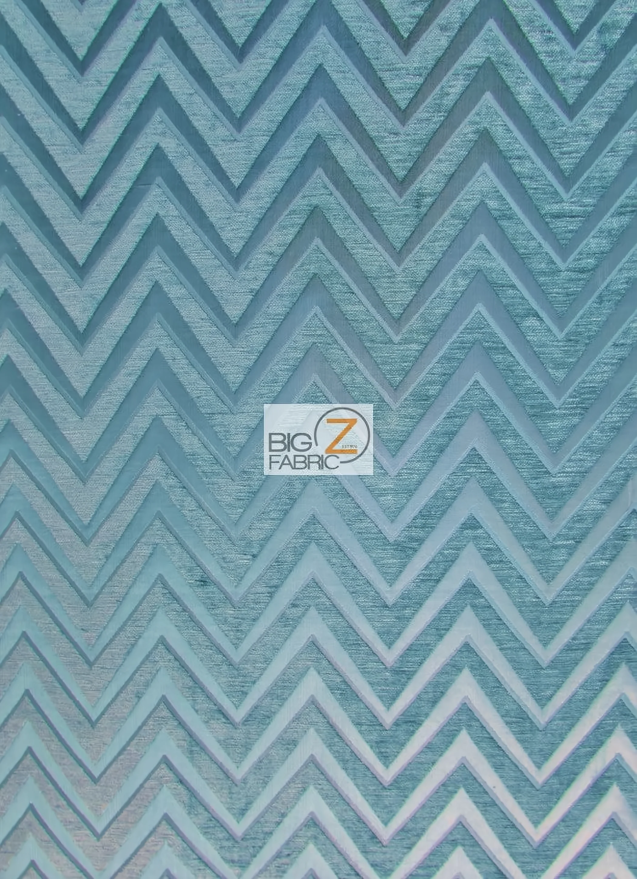 Zig Zag Chevron Upholstery Fabric / Emerald / Sold By The Yard