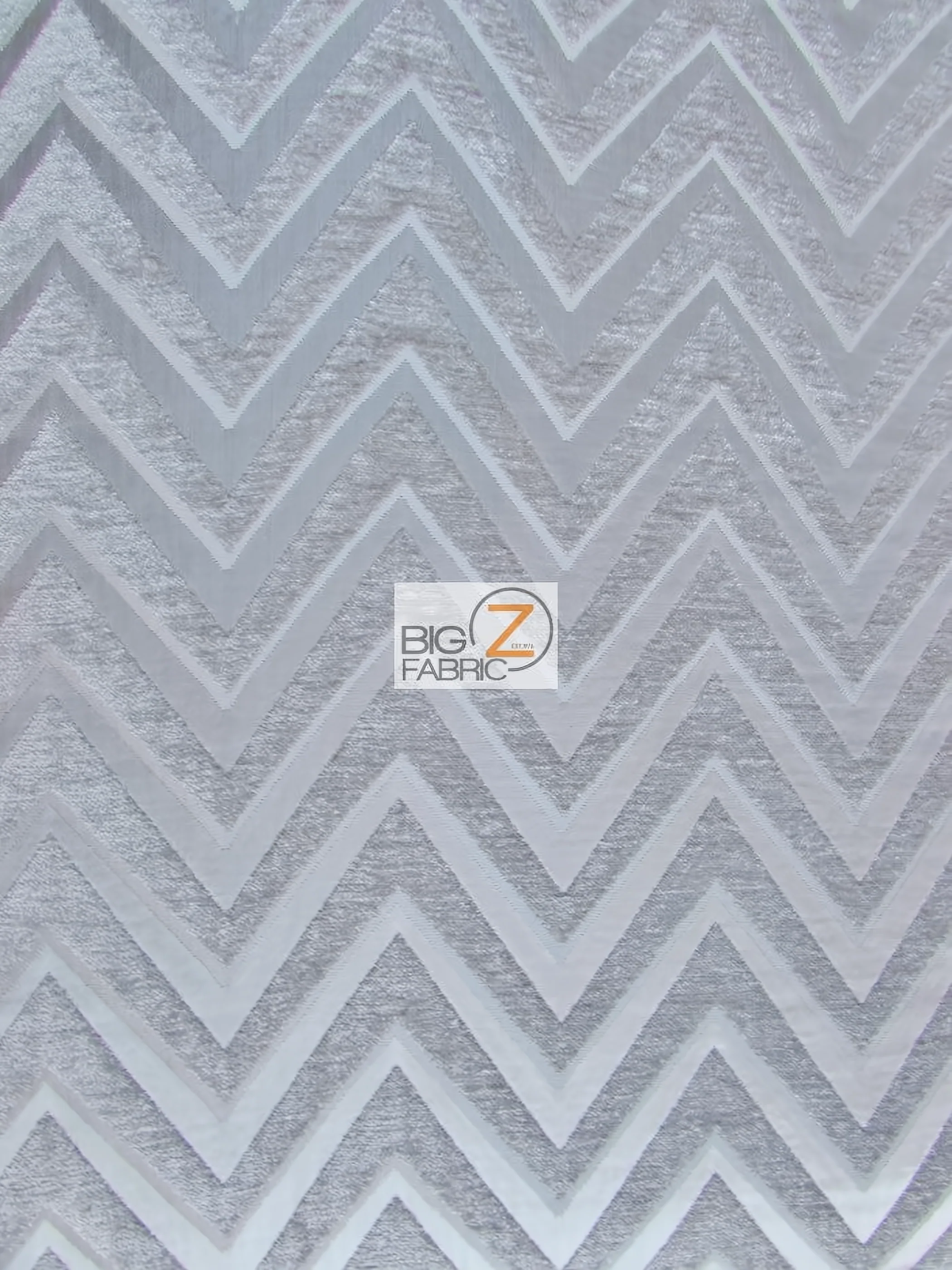 Zig Zag Chevron Upholstery Fabric / Stone / Sold By The Yard
